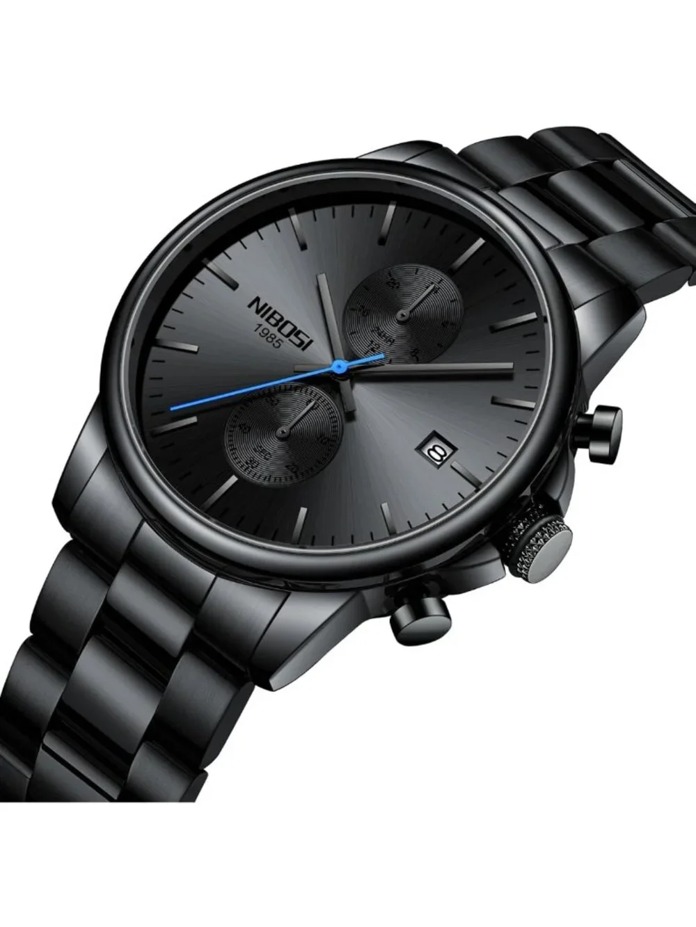 Stylish Men's Analog Quartz Watch - Waterproof Stainless Steel, Day & Date